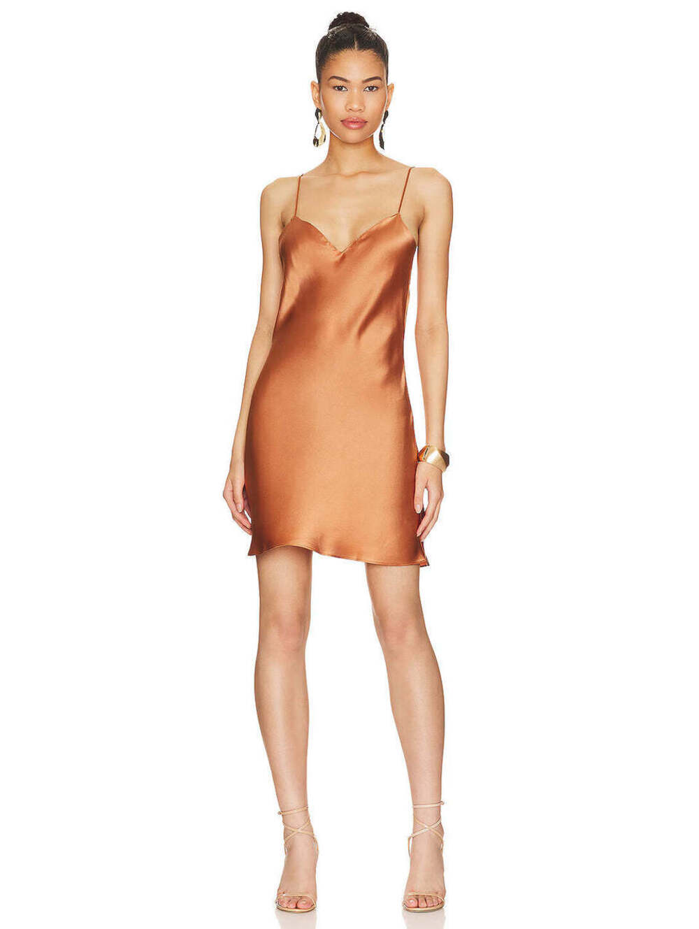Dannijo 100% Silk Cami Slip Mini Dress in Earth Size M NWT